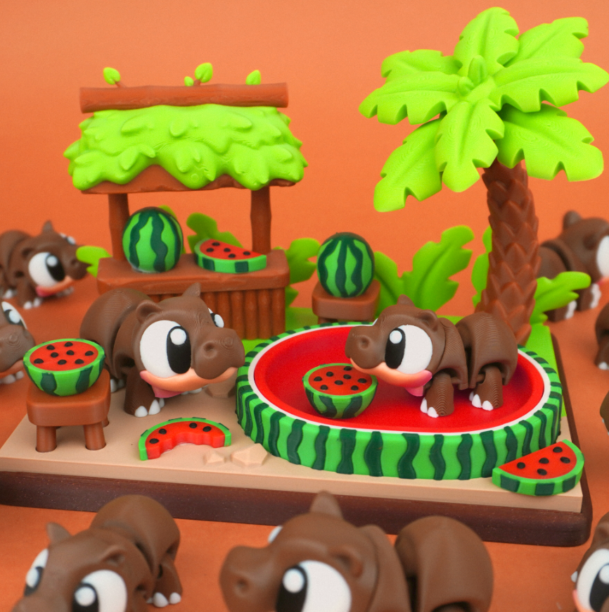 Hippo Watermelon Resort Play Set