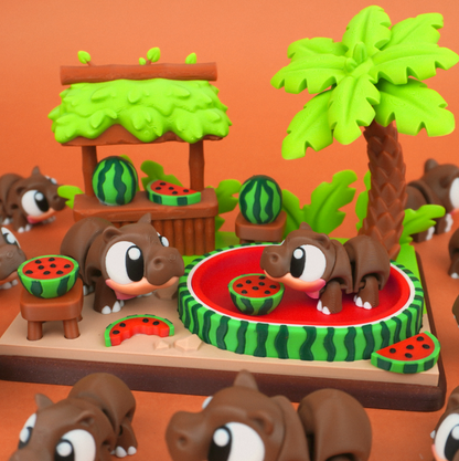 Hippo Watermelon Resort Play Set