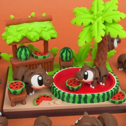 Hippo Watermelon Resort Play Set