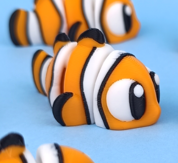 Ocean Collection – articulated 3D printed Clownfish figure