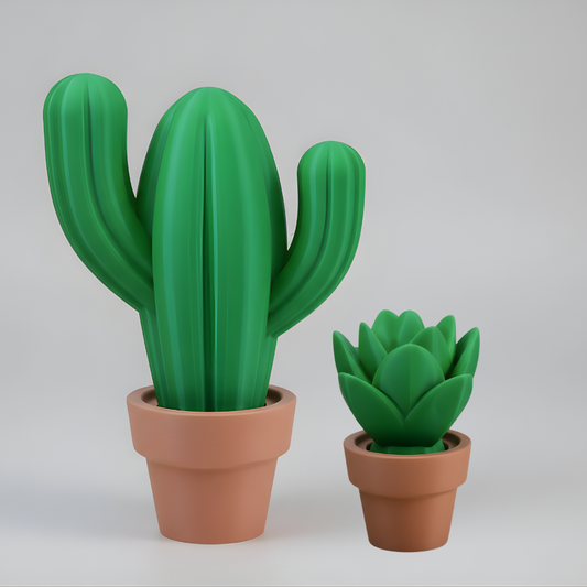 Cut Cacti Decor Set
