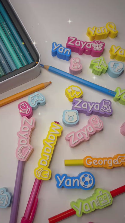 Personalized Name Tags for Pencils & Pens - Custom 3D Pendants