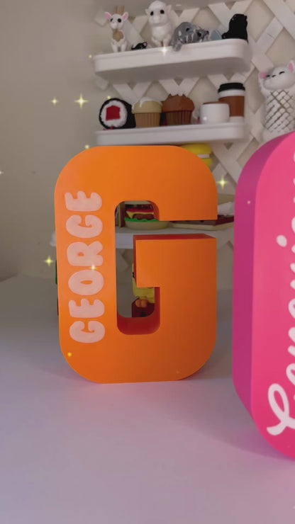 3D Decorative Letter with Personalized Name